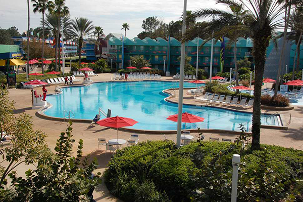 Surfboard Bay pool at All-Star Sports resort.