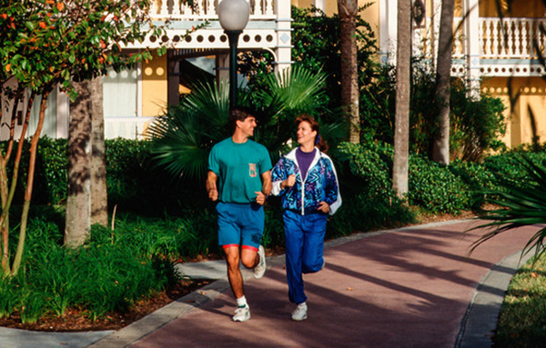 Jogging trails at Walt Disney World resorts.